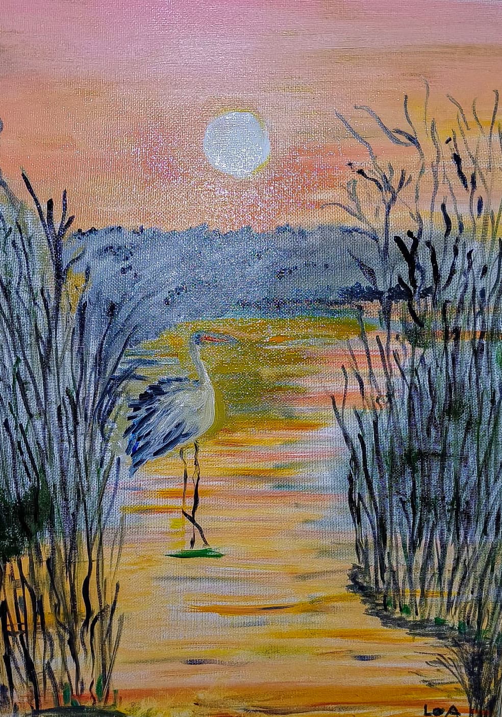 Garza al Atardecer